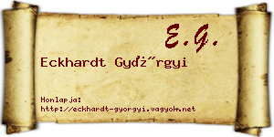 Eckhardt Györgyi névjegykártya
