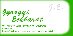 gyorgyi eckhardt business card